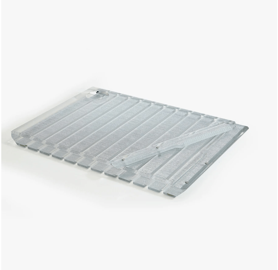 Apeloig Collection - Striped Acrylic Challah Board + Knife - Choice of Colors - ModernTribe