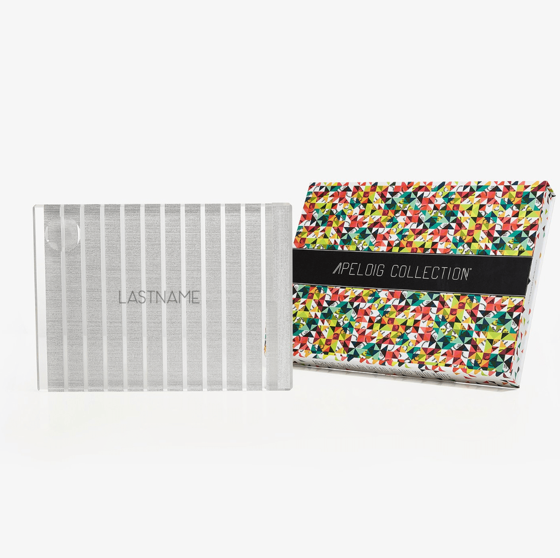 Apeloig Collection - Striped Acrylic Challah Board + Knife - Choice of Colors - ModernTribe