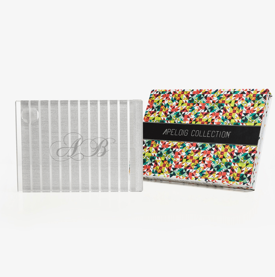 Apeloig Collection - Striped Acrylic Challah Board + Knife - Choice of Colors - ModernTribe