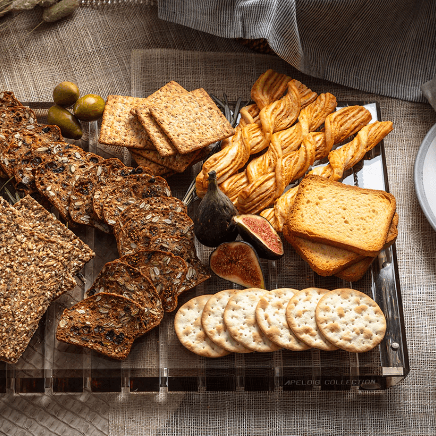 Apeloig Collection - Striped Acrylic Challah Board + Knife - Choice of Colors - ModernTribe
