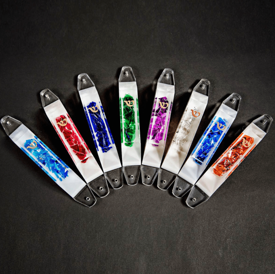 Treasured Collection - Lucite Wedding Glass Mezuzah - ModernTribe