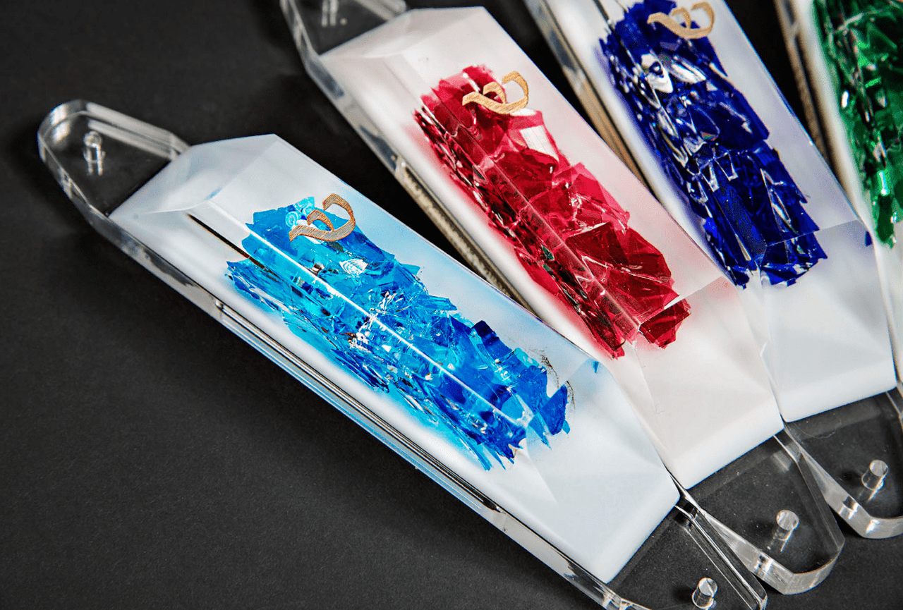 Treasured Collection - Lucite Wedding Glass Mezuzah - ModernTribe