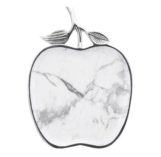 White Marble Apple Tray
