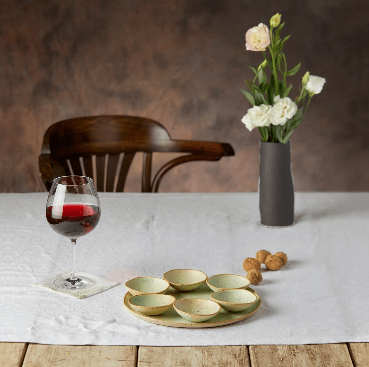 Ceramics by Michal - Modern Mint Green Seder Plate by Ceramics by Michal - ModernTribe