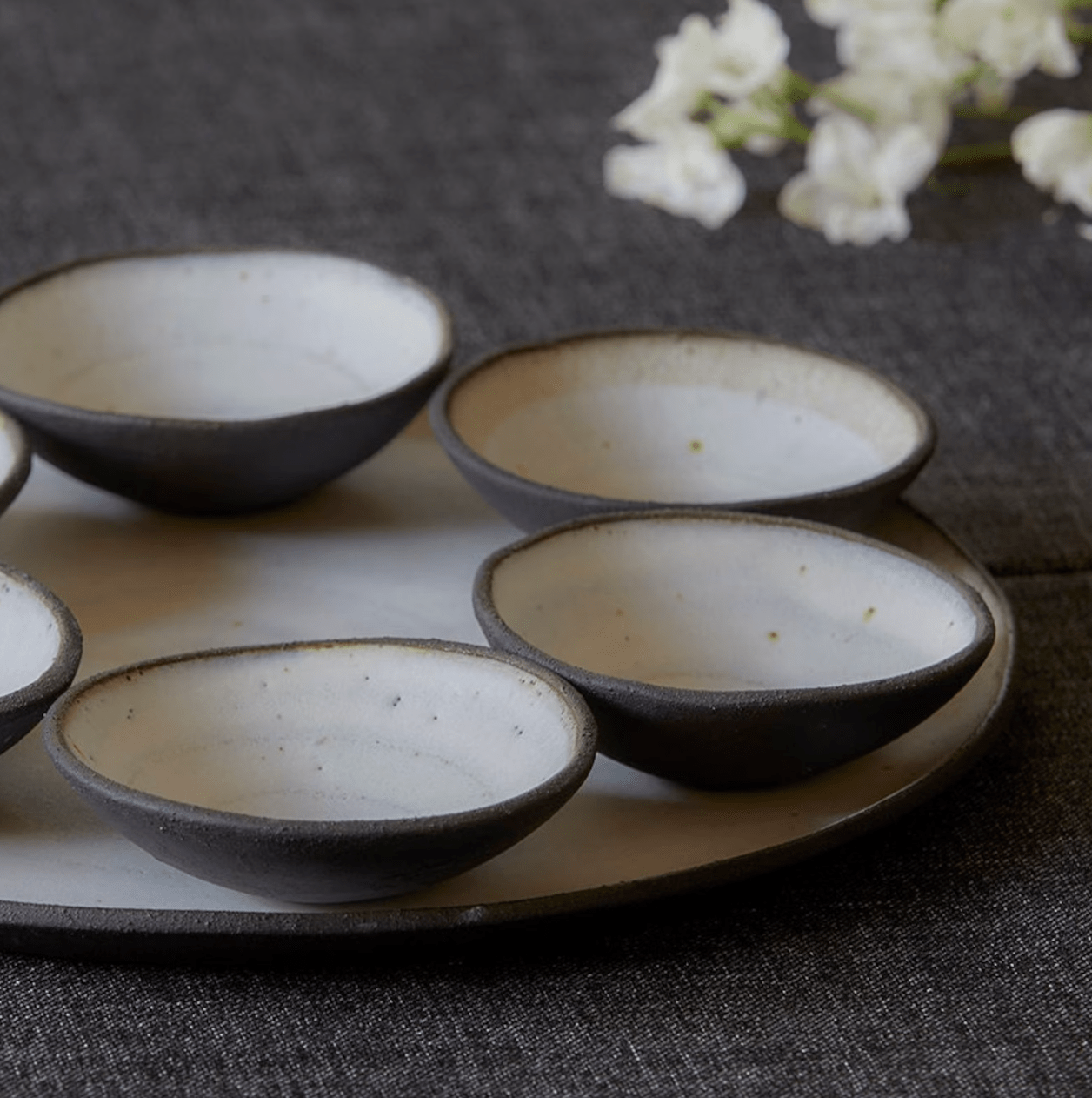 Ceramics by Michal - Modern Black and White Seder Plate by Ceramics by Michal - ModernTribe