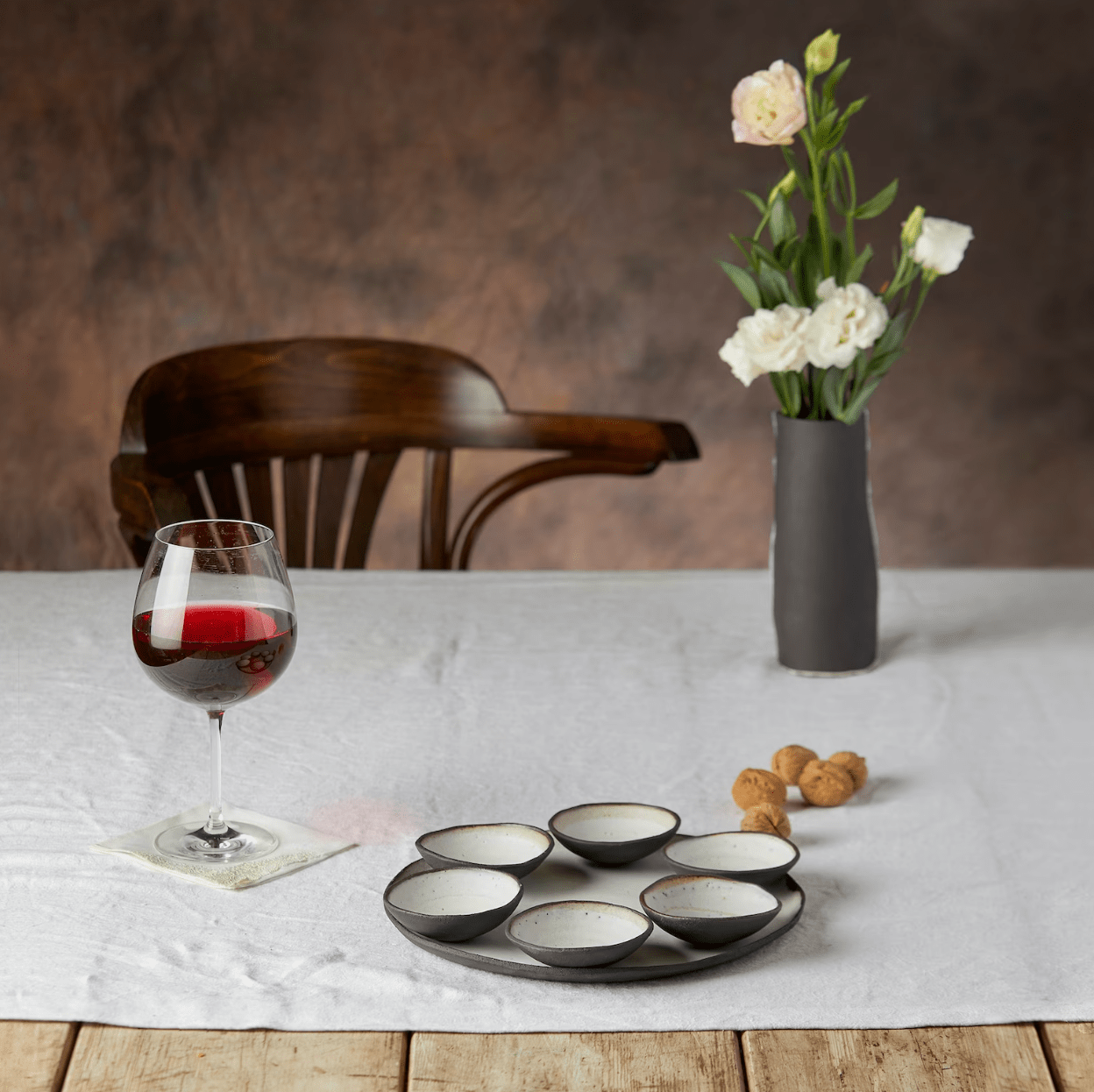 Ceramics by Michal - Modern Black and White Seder Plate by Ceramics by Michal - ModernTribe