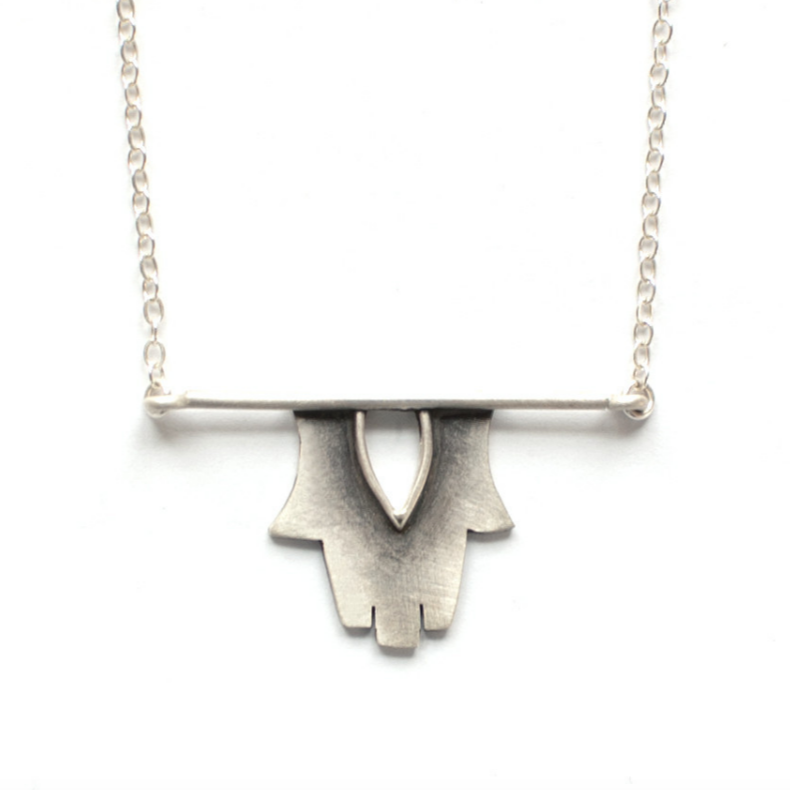 Emily Rosenfeld Necklaces Silver Hamsa Horizon Necklace by Emily Rosenfeld