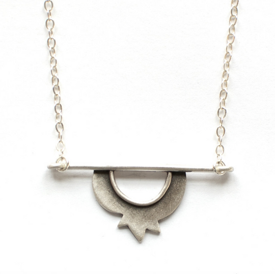 Pomegranate Horizon Sterling Silver Necklace by Emily Rosenfeld