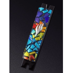Daryl Cohen - Mosaic Chips Rainbow Mezuzah by Daryl Cohen - ModernTribe
