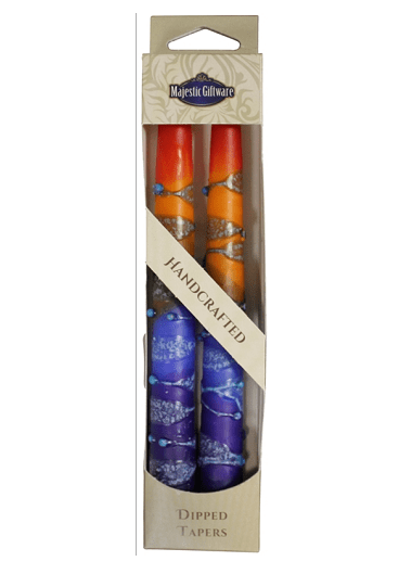 Safed - Rainbow Taper Shabbat Candles - 7.5" - ModernTribe