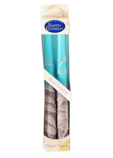 Safed - Bronze Style Taper Candles - 7.5" - Teal - ModernTribe
