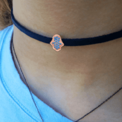Alef Bet Necklaces Hamsa Choker Necklace