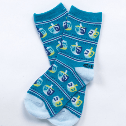 Rite Lite Socks 1-5 / Blue Dreidel Socks, Kids