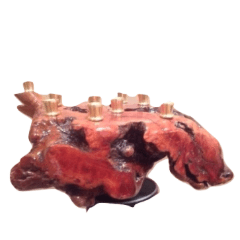 Naturally Wood Creations - Burl Wood Menorah - ModernTribe