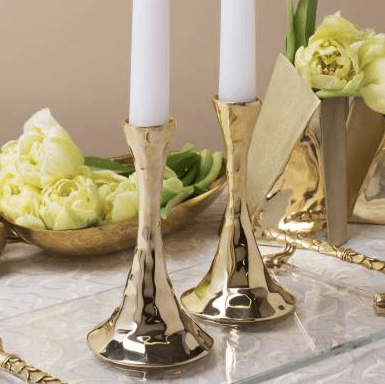 Quest - Gold Hammered Candle Holders - ModernTribe