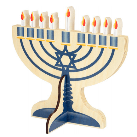 Maple Landmark - Natural Finish Wood Kids Menorah - ModernTribe