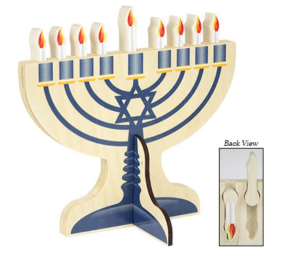 Maple Landmark Menorah Default Natural Finish Wood Menorah