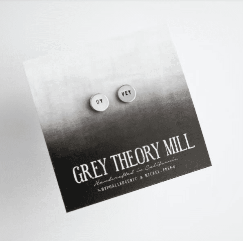 Grey Theory Mill - Oy Vey Earrings in Silver - ModernTribe