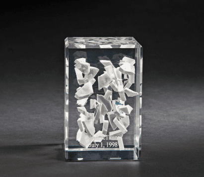 Treasured Collection - Rectangular Wedding Glass Lucite Cube - ModernTribe