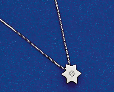 Bareket Jewelry Necklaces 14k White Gold with Cable Chain Star of David Diamond Pendant in 14k Gold, Rose Gold or White Gold