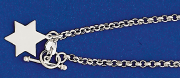 Bareket Jewelry - Sterling Silver Link Star of David Necklace - ModernTribe