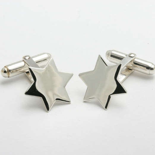 Sterling Silver Star of David Cufflinks