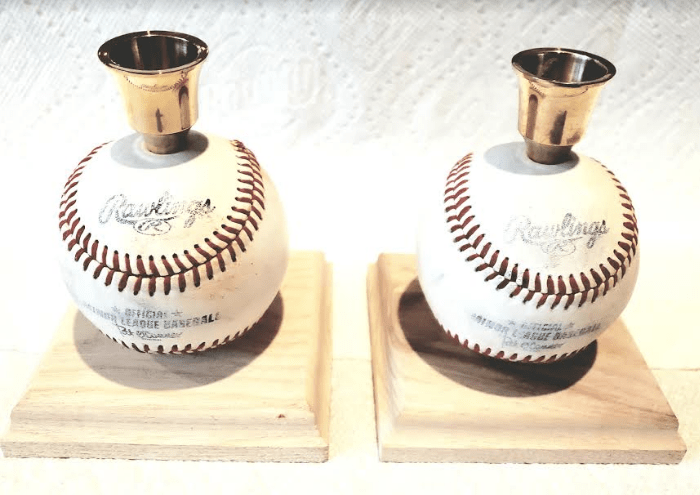 Baseballidays Candlesticks Default Pro Baseball Shabbat Candlesticks
