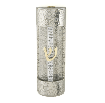 Joy Stember Mezuzahs Large Pebble Contemporary Round Wedding Shards Mezuzah by Joy Stember