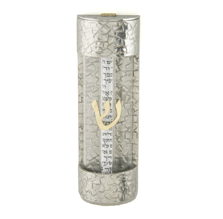 Joy Stember Mezuzahs Large Pebble Contemporary Round Wedding Shards Mezuzah by Joy Stember