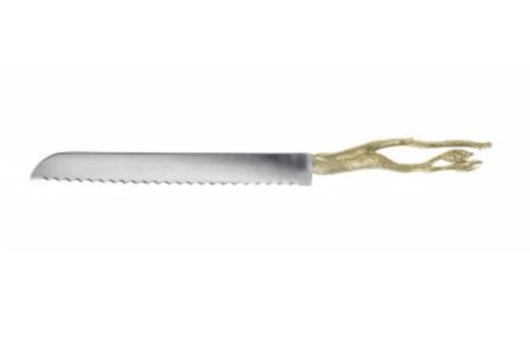Quest - Silver and Gold Branch Challah Knife - ModernTribe
