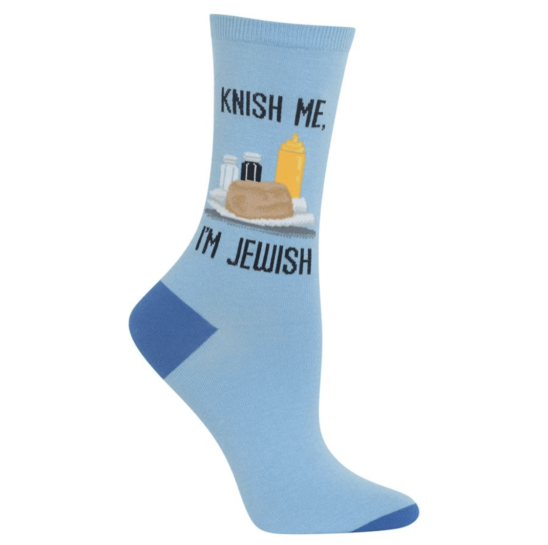 Hot Sox Socks Blue / One Size Women's Knish Me Crew Socks