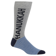 Hot Sox Socks Gray / One Size Men's Hanukkah Crew Socks