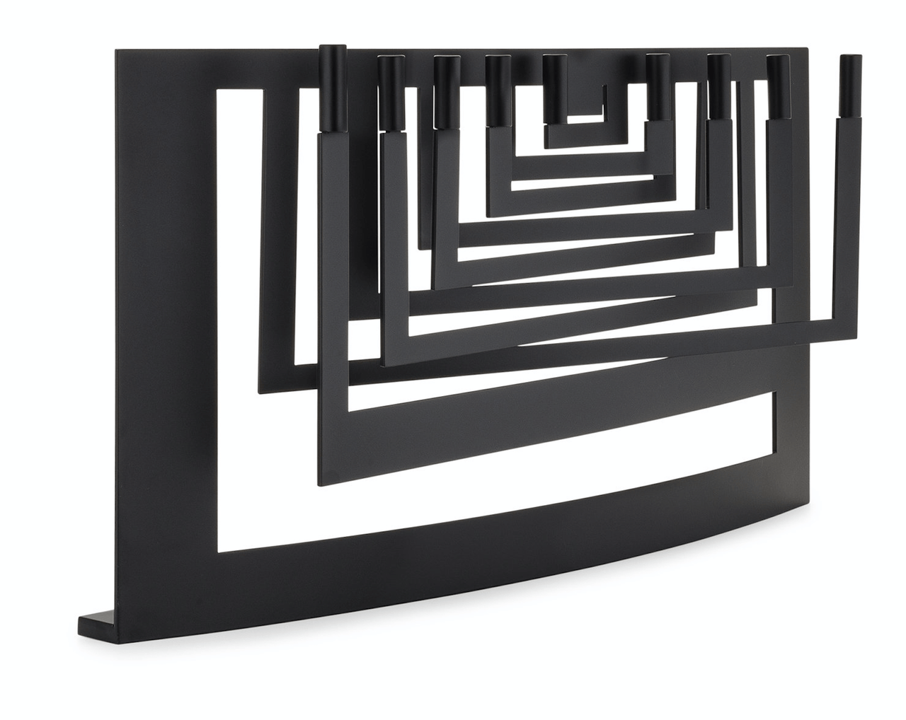 Lizzie Katz - Sculptural Steel Menorah - Onyx or Diamond - ModernTribe