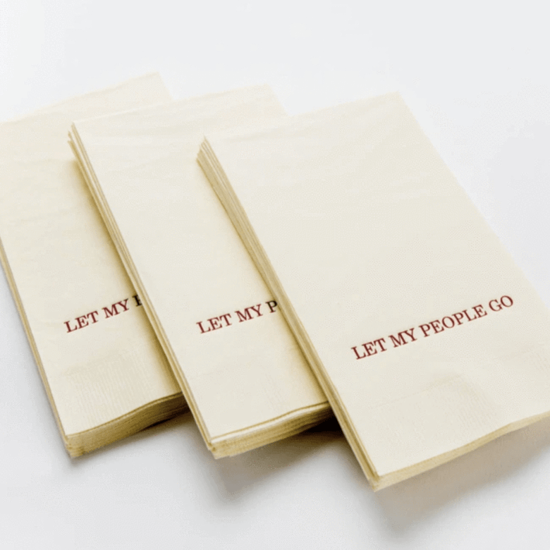 ModernTribe - Let My People Go Hand Towels, Set of 20 - ModernTribe