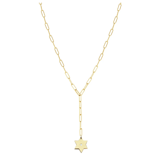 David Magen Paperclip Lariat - (Sterling Silver or Gold-Plated)