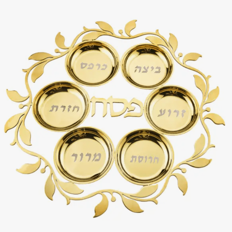 Godinger - Judaica Reserve Seder Plate - Gold - ModernTribe