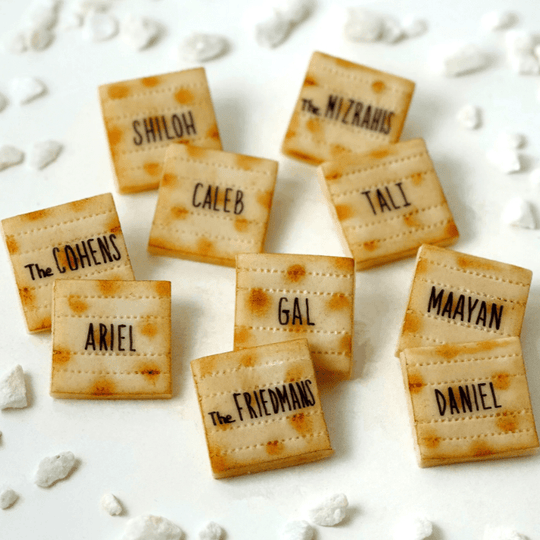 Personalized Marzipan Matzah Tiles