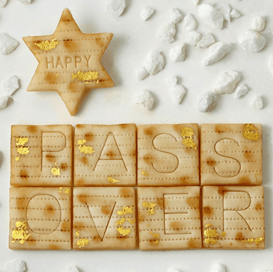 Happy Passover Greeting Marzipan Matzah Tiles