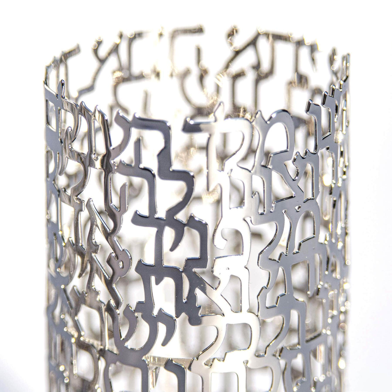 Hoshen Designs - Shabbat Blessing Candleholders - White Gold - ModernTribe