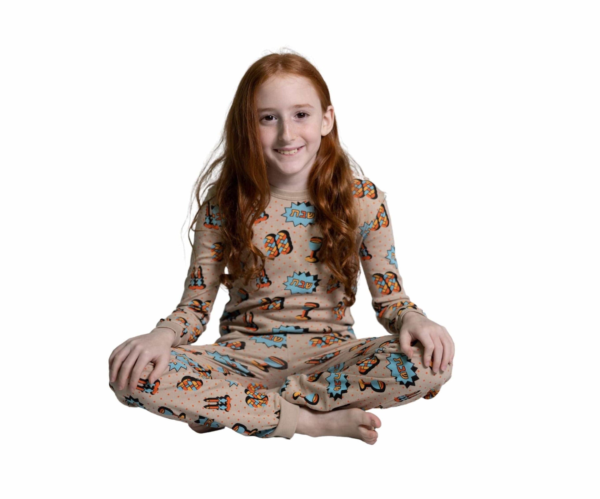 Midrash Manicures Pajamas Shabbat Pop Art  Pajamas, Kids Unisex Sizes 2T - 12