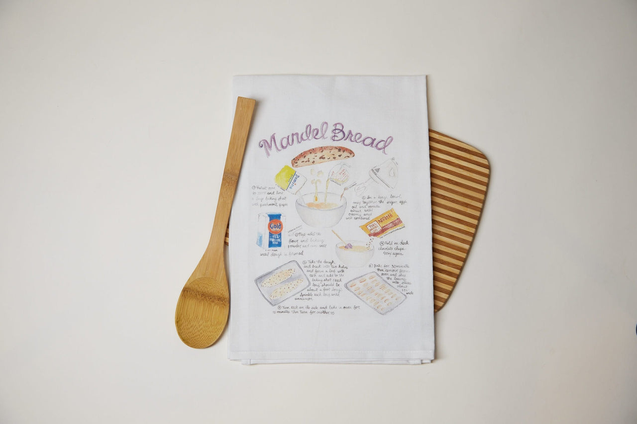 Shana Colwes - Mandel Bread Recipe Kitchen Towel - ModernTribe