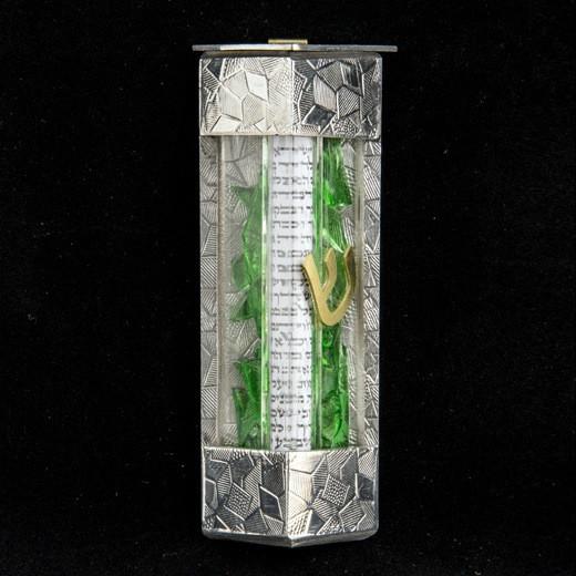Joy Stember - Contemporary Square Wedding Shards Mezuzah by Joy Stember - ModernTribe