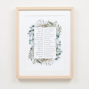 The Verse Prints Custom Framed Botanical Blessing for the Home