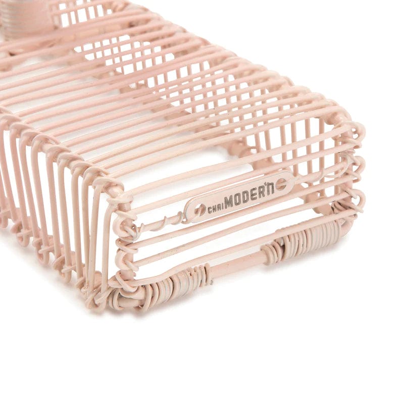 Chai Modern - Handcrafted African Square Arm Menorah - Coral - ModernTribe