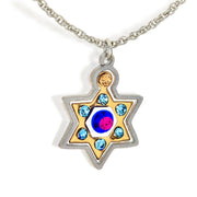 Seeka Necklaces Steel Seeka Colorful Star of David with Crystals
