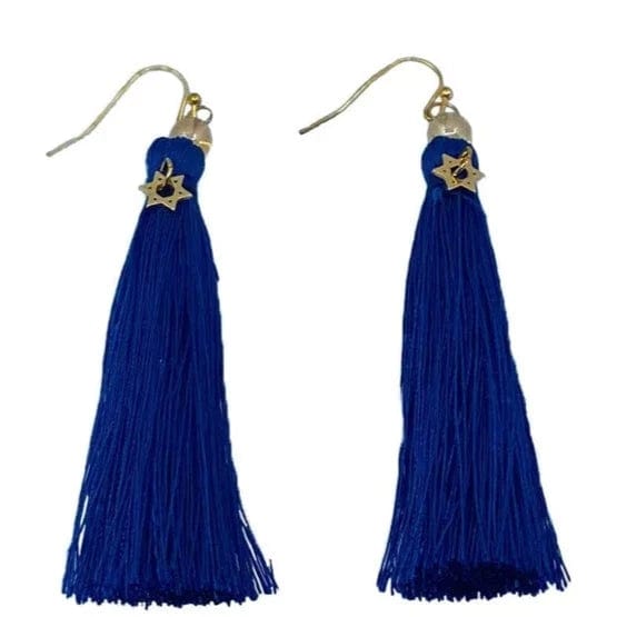 Tipsy Elves - Hanukkah Star of David Tassel Earrings by Tipsy Elves - ModernTribe
