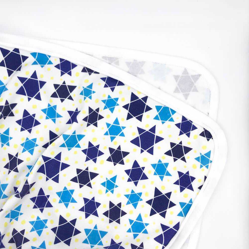 Sunny Day Designs - Star of David Baby Receiving Blanket - Organic Cotton - ModernTribe