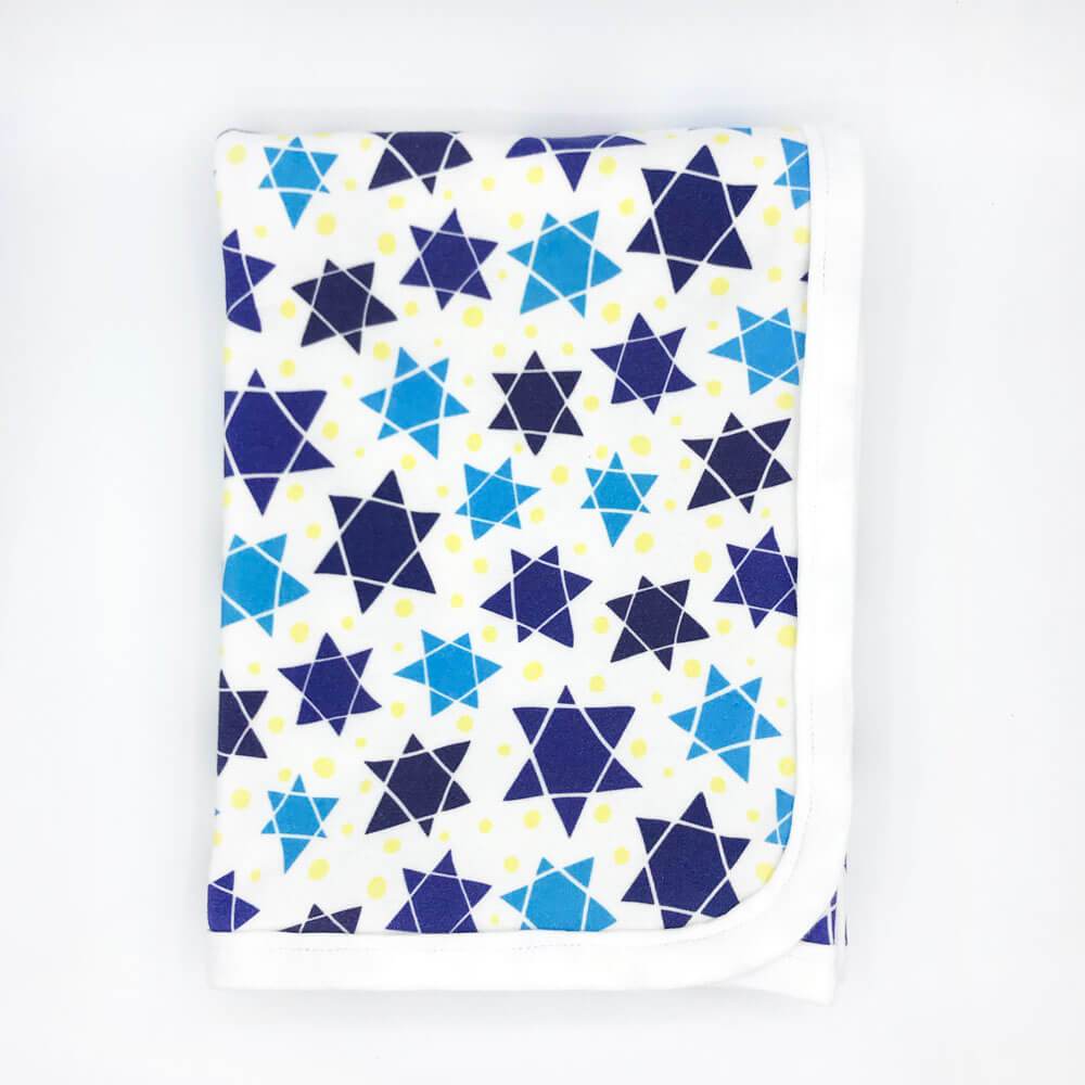 Sunny Day Designs - Star of David Baby Receiving Blanket - Organic Cotton - ModernTribe