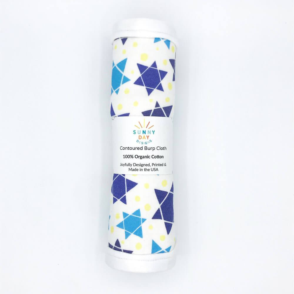 Sunny Day Designs - Star of David Burp Cloth - Organic Cotton & Organic Maple - ModernTribe