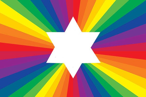 ModernTribe - Limited Edition Jewish Gay Pride Rainbow Flag 4" x 6" - ModernTribe